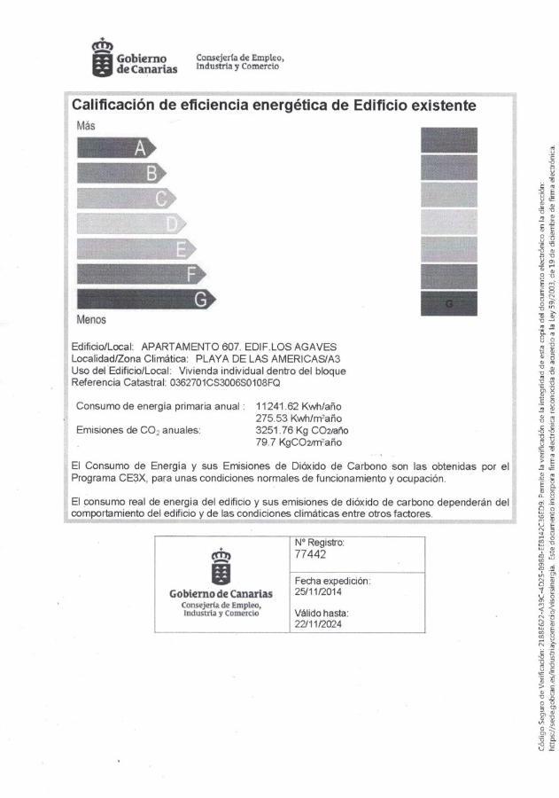 פלאייה דה לאס אמריקס Apartamento Vacacional Playa מראה חיצוני תמונה